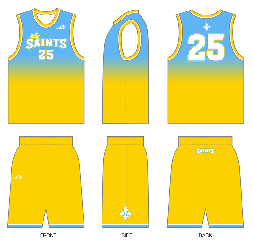 Selma Lady Saints Custom Modern Basketball Jerseys