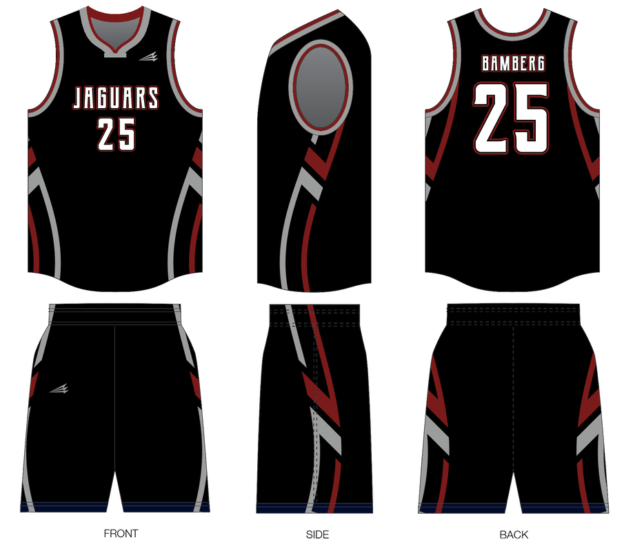 Corsica Stickney Jaguars (Bamberg) Custom Modern Basketball Jersey